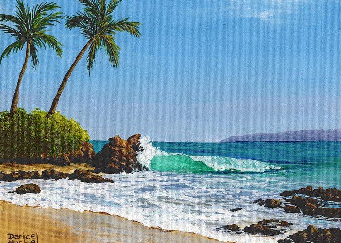 Maui Greeting Card featuring the painting Secret Cove Maui by Darice Machel McGuire