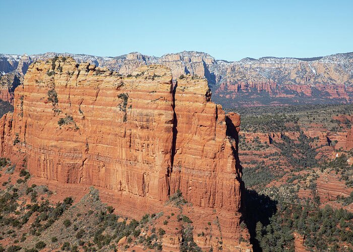 Sedona Greeting Card featuring the photograph Sedona from the Air #3 by Steve Templeton