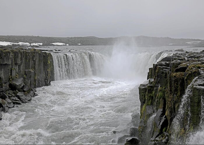 Waterfall Greeting Card featuring the photograph Selfoss Waterfall Iceland by Richard Krebs