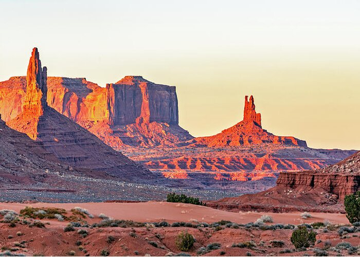 Arizona Greeting Card featuring the photograph September 2022 Monument Valley Sunset by Alain Zarinelli
