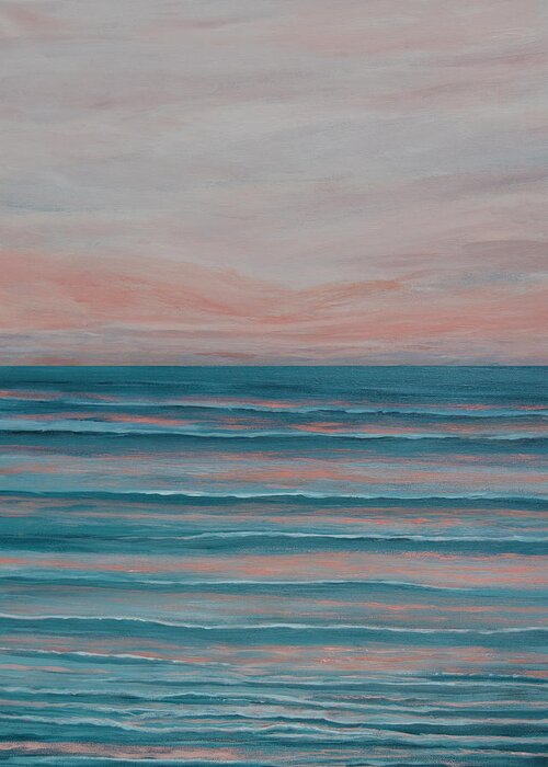Ocean Greeting Card featuring the painting Serene by Linda Bailey