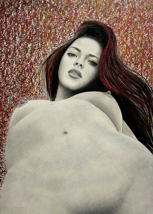 Lust Greeting Card featuring the painting Seven Deadly Sins - Lust by Lynet McDonald