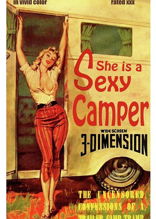 Sexy Greeting Card featuring the digital art Sexy Camper by Long Shot
