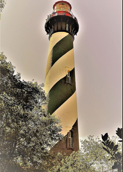 St Augustine Light House John Anderson Greeting Card featuring the photograph Shall there be Light by John Anderson