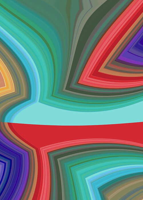 #abstract #abstractart #digital #digitalart #wallart #markslauter #print #greetingcards #pillows #duvetcovers #shower #bag #case #shirts #towels #mats #notebook #blanket #charger #pouch #mug #tapestries #facemask #puzzle Greeting Card featuring the digital art Shape Untitled 1 by Mark Slauter