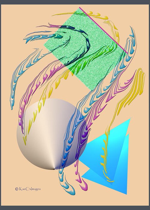Digital Art Greeting Card featuring the digital art Shapes and Flow by Kae Cheatham