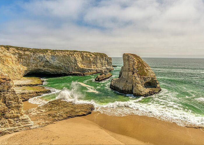 California Greeting Card featuring the photograph Shark Fin Cove Sunny Afternoon by Kenneth Everett