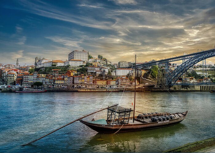 Porto Greeting Card featuring the photograph Shipping the Porto wine dos Malvedos by Micah Offman