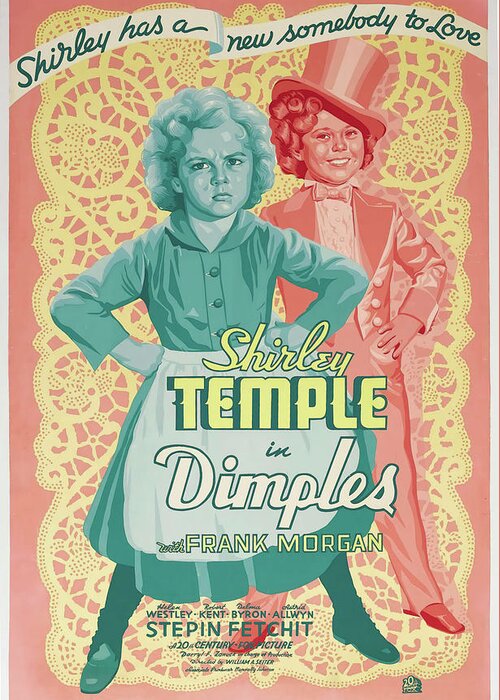 Shirley Temple Greeting Card featuring the photograph SHIRLEY TEMPLE in DIMPLES -1936-, directed by WILLIAM A. SEITER. by Album