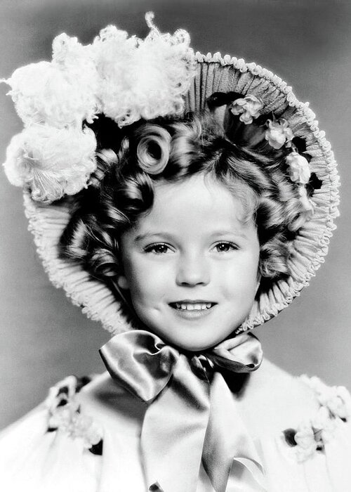 Shirley Temple Greeting Card featuring the photograph SHIRLEY TEMPLE in THE LITTLE COLONEL -1935-, directed by DAVID BUTLER. by Album