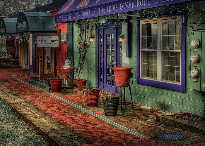  Greeting Card featuring the photograph Shops in the Village by Jack Wilson