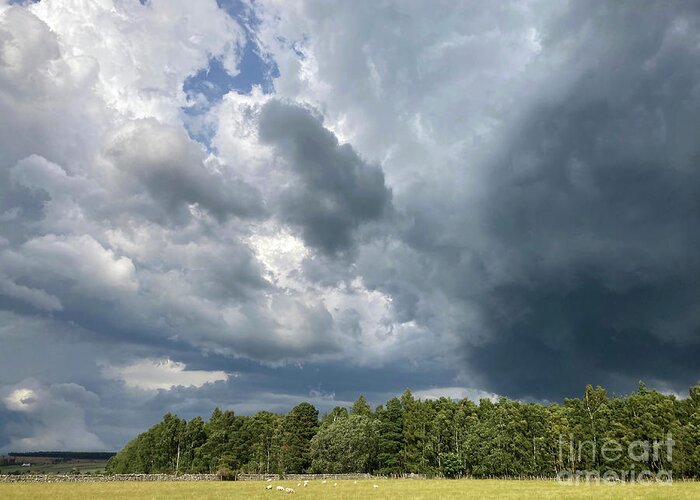 Weather Greeting Card featuring the photograph Shower clouds building up by Phil Banks