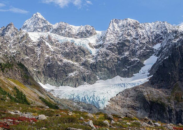 Mount Shuksan Greeting Card featuring the photograph Shuksan Glacier by Michael Rauwolf