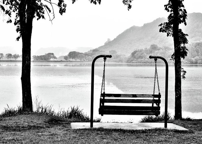 Lake Winona Greeting Card featuring the photograph Sit With Me by Susie Loechler