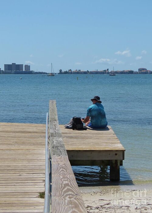 Florida Greeting Card featuring the photograph Sitting on the Dock of the Bay by World Reflections By Sharon