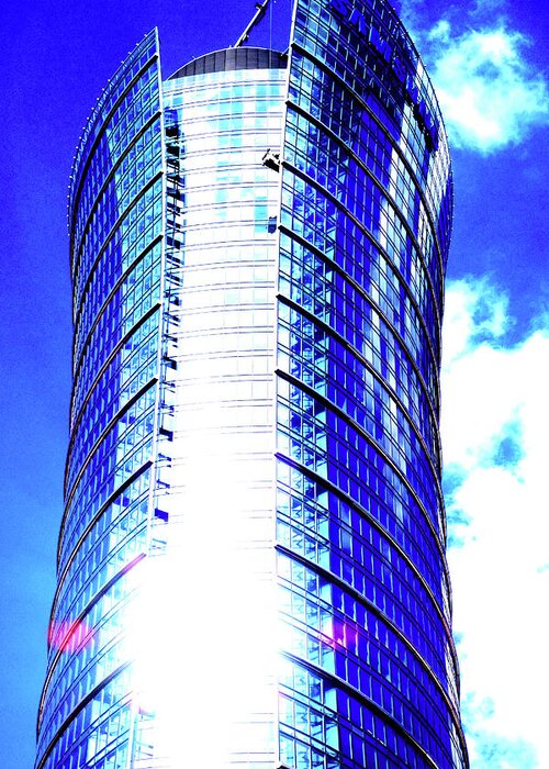 Skyscraper Greeting Card featuring the photograph Skyscraper In Warsaw, Poland 8 by John Siest