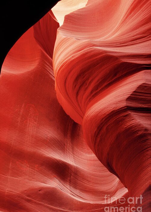 Dave Welling Greeting Card featuring the photograph Slot Canyon Swirls Corkscrew Or Upper Antelope Arizon by Dave Welling