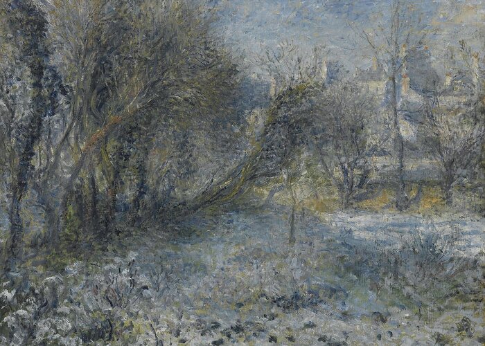 Renoir Greeting Card featuring the painting Snow covered Landscape, 1870-1875 by Auguste Renoir