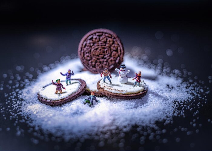 Oreos Greeting Card featuring the photograph Snow Day Fun by Penny Polakoff