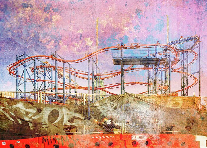 Soaring Eagle Roller Coaster Greeting Card featuring the photograph Soaring Eagle Roller Coaster by Cate Franklyn