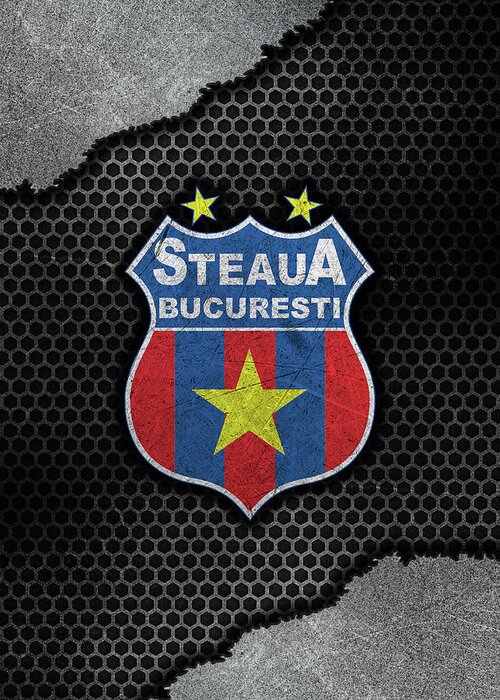 Soccer League Lighting Blue FC Steaua Bucuresti Greeting Card