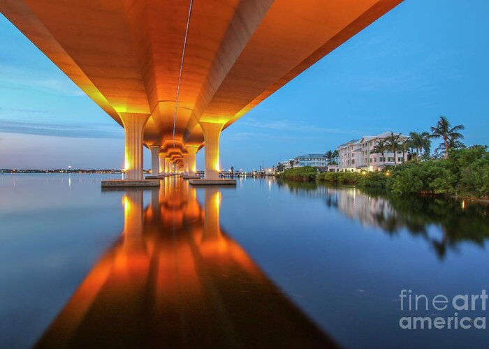 Bridge Greeting Card featuring the photograph Soft Bridge Reflection by Tom Claud