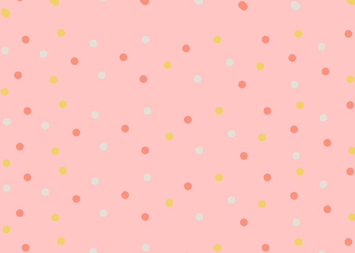 Rose Greeting Card featuring the digital art Soft Rose Polka Dot Art by Caterina Christakos