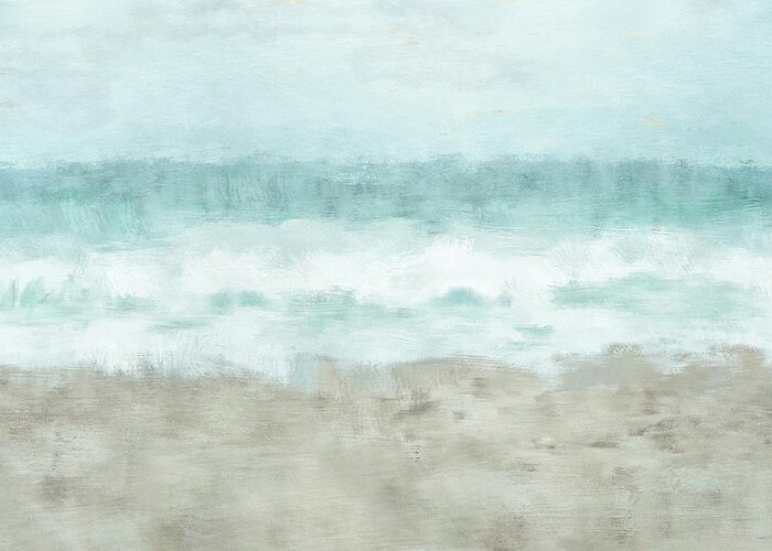 Beach Greeting Card featuring the mixed media Solitude - Art by Linda Woods by Linda Woods