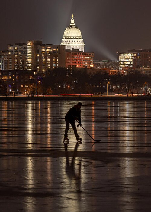 Capitol Greeting Card featuring the photograph Solitude in the City by Amfmgirl Photography