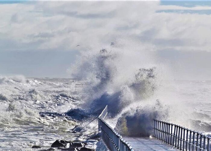 Sea Greeting Card featuring the photograph Sometimes an Angry Sea by John Anderson