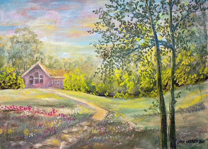Pastel Painting Greeting Card featuring the pastel Somewhere That's Green by Larry Whitler