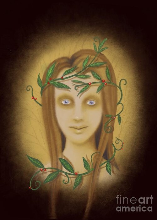 Fantasy Greeting Card featuring the digital art Somnambulits Sister by Valerie White