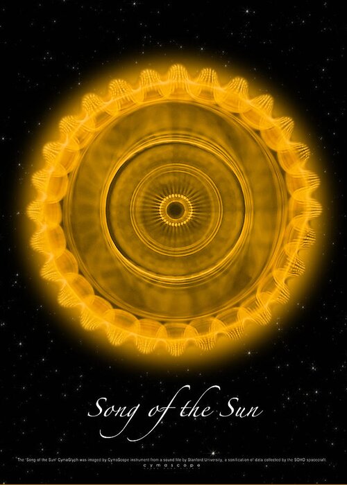 Cymatics Greeting Card featuring the photograph Song of the Sun #2 by CymaScope