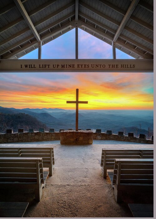 Pretty Place Chapel Greeting Card featuring the photograph South Carolina Pretty Place Chapel Sunrise Embraced by Dave Allen