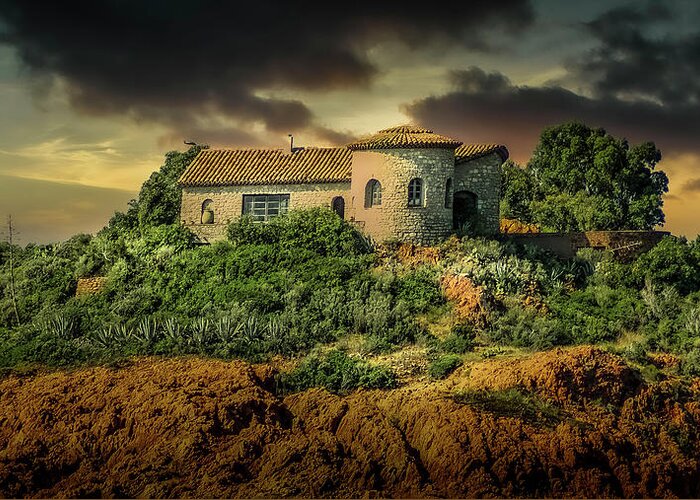 Villa Greeting Card featuring the photograph South Of France Villa by Chris Boulton