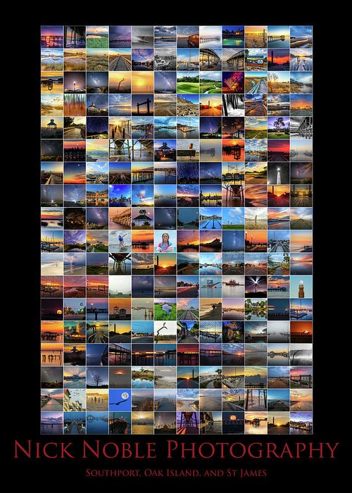 Mosaic Greeting Card featuring the photograph Southport, Oak Island and St James Mosaic by Nick Noble