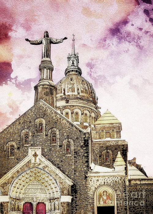 Church Greeting Card featuring the digital art Spanish Cathedral by Anthony Ellis