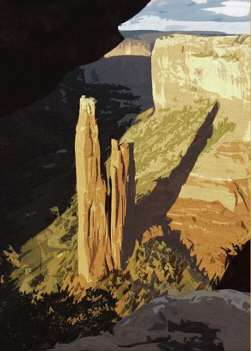 Cutout Greeting Card featuring the photograph Spider Rock Cutout Series by JustJeffAz Photography