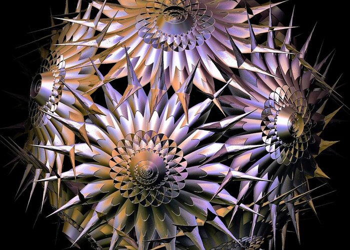 Spiny Greeting Card featuring the digital art Spiny Beauty by Julie Grace