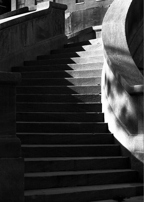 Architecture Greeting Card featuring the photograph Spiral stairs and shadows by Charles Floyd