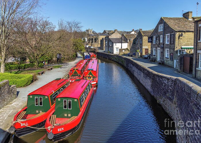 Barge Greeting Card featuring the photograph Springs Branch, Skipton, North Yorkshire by Tom Holmes Photography