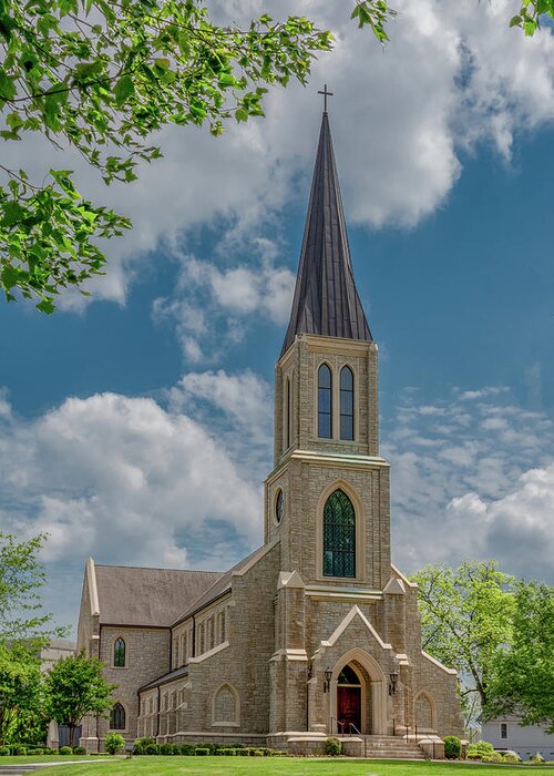 Tennessee Greeting Card featuring the photograph Springtime Chapel, Lee University by Marcy Wielfaert