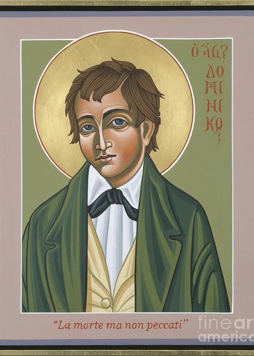 St Dominic Savio Greeting Card featuring the painting St Dominic Savio Patron of Juvenile Delinquents 130 by William Hart McNichols