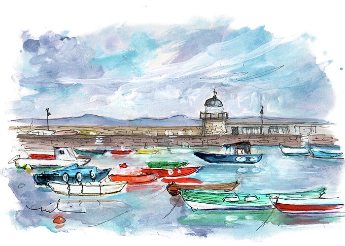 Travel Greeting Card featuring the painting St Ives 01 by Miki De Goodaboom
