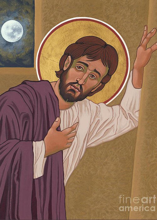 St Joseph Mirror Of Patience Greeting Card featuring the painting St Joseph Mirror of Patience 334 by William Hart McNichols