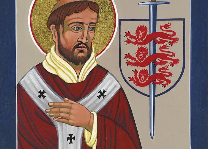 St Thomas A' Becket Greeting Card featuring the painting St. Thomas a' Becket by William Hart McNichols