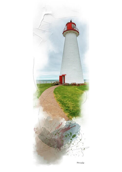 Lighthouse Greeting Card featuring the mixed media Standing Tall by Moira Law
