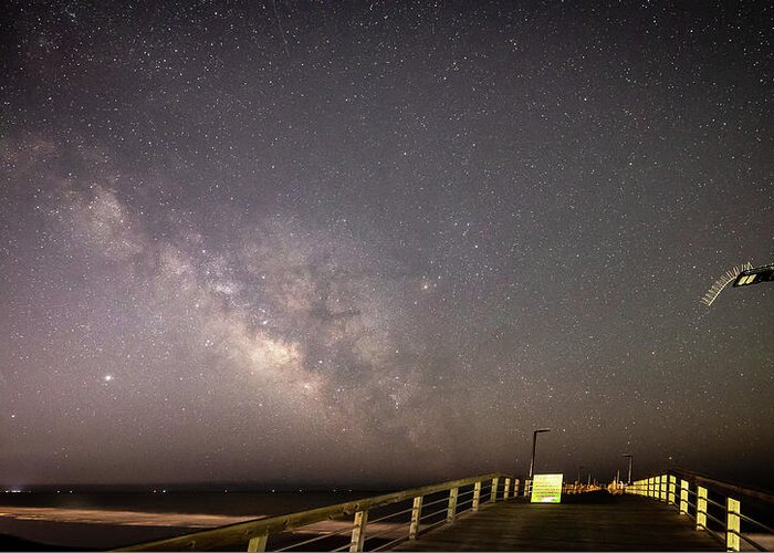 Oak Island Greeting Card featuring the photograph Stars at the Pier by Nick Noble