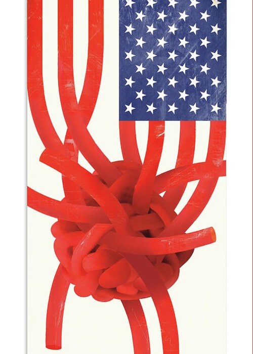 America Greeting Card featuring the digital art State of the Union by Cap Pannell