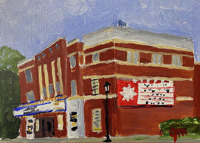  Greeting Card featuring the painting State Theater Fairfax by John Macarthur